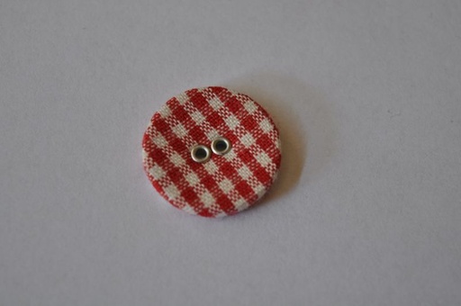 Knopf mit Stoff bezogen rot