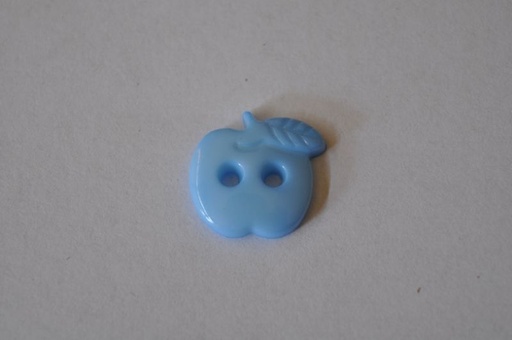 Knopf Apfel hellblau