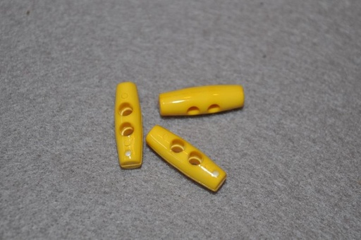 Polyesterknebel 2-Loch 2cm gelb