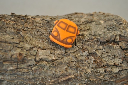 Polyester Knopf Öse Bulli orange