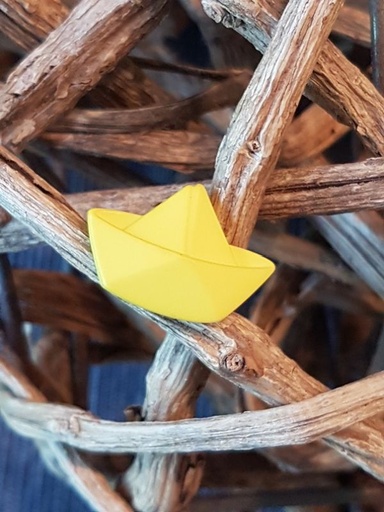 Knopf Faltboot gelb
