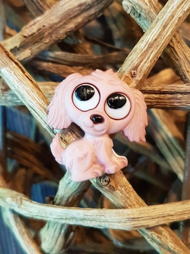 Polyester Knopf Öse Hund hellbraun