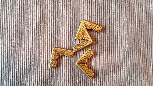 Taschenecke Motiv bronze 16x16mm 