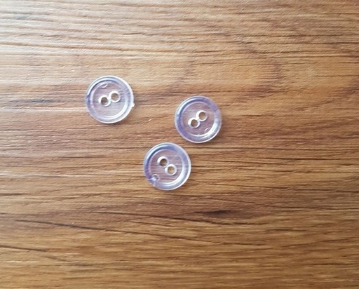 Knopf Uni durchsichtig 11mm