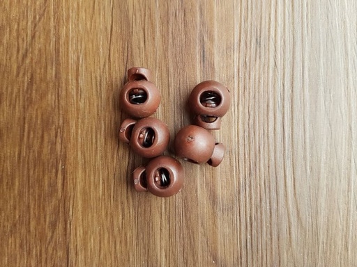 Kordelstopper 15x20mm braun