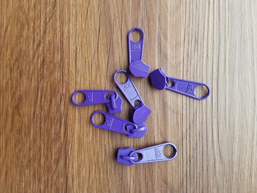 [70270.194] Schieber/Zipper 5 mm Reißverschluss dunkel lavende