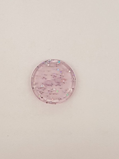Polyester Knopf 2-Loch Glitzer flieder 15mm