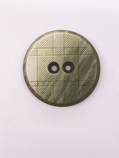 Polyester Knopf Karo Farbverlauf 18mm grün