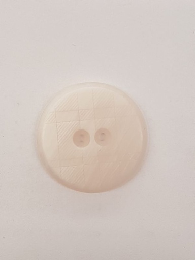 Polyester Knopf Karo Farbverlauf 25mm weiß