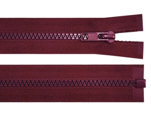 Reißverschluss 55 cm Grob 5mm Weinrot