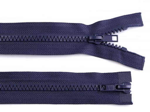 Reißverschluss 75 cm Grob 5mm 2Wege Dkl. Blau