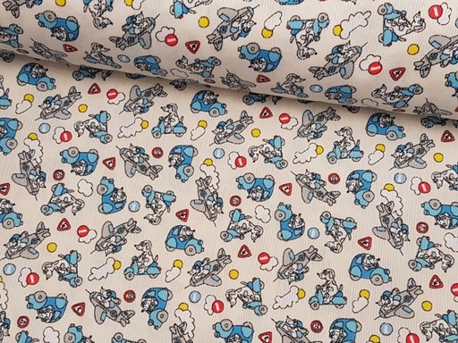 Baumwolle Hunde on Tour blau