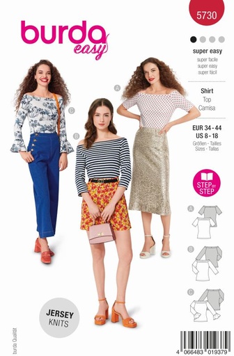 Schnittmuster Shirt Burda 5730