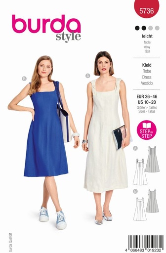 Schnittmuster kleid Burda 5736