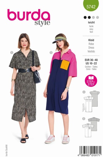 Schnittmuster Kleid Burda 5742