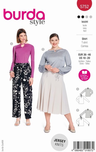 Schnittmuster Shirt Burda 5752