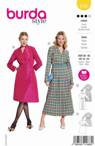 Schnittmuster Kleid Burda 5767