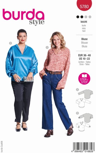 Schnittmuster Bluse Burda 5780
