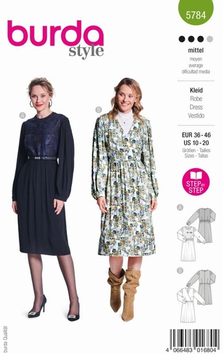 Schnittmuster Kleid Burda 5784