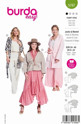 Schnittmuster Jacke/Mantel Burda 5787