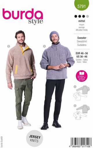 Schnittmuster Sweater Burda 5791