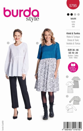 Schnittmuster Kleid & Tunika Burda 5795