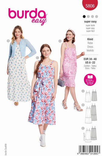 Schnittmuster Kleid Burda 5806