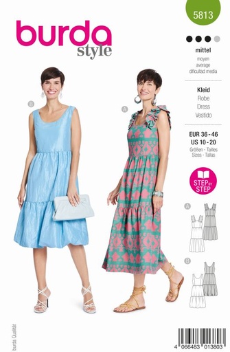 Schnittmuster Kleid Burda 5813