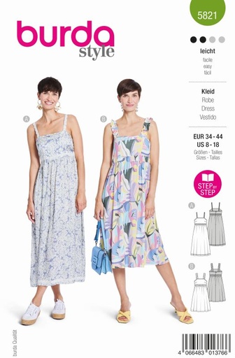 Schnittmuster Kleid Burda 5821