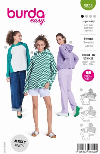 Schnittmuster Sweater Burda 5828