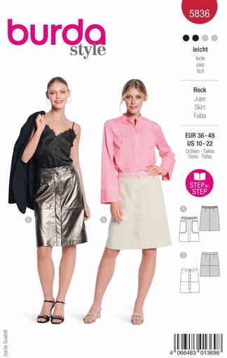 Schnittmuster Rock Burda 5836