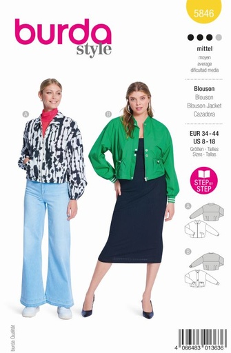 Schnittmuster Blouson Burda 5846