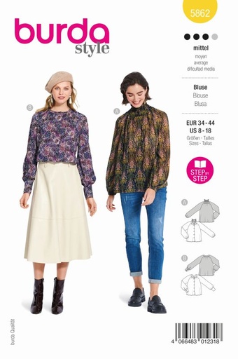 Schnittmuster Bluse Burda 5862