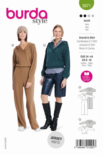 Schnittmuster Overall & Shirt Burda 5871