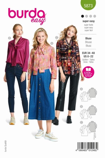 Schnittmuster Bluse Burda 5873