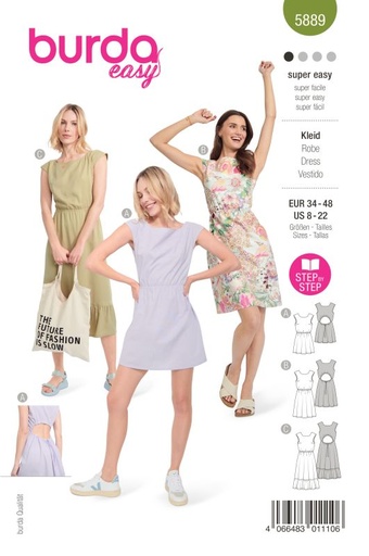 Schnittmuster Kleid Burda 5889