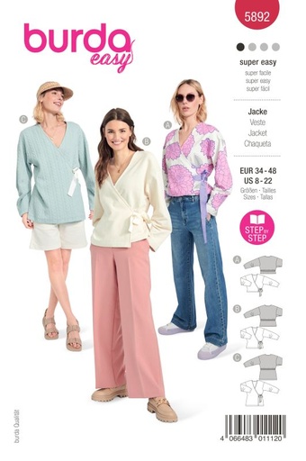 Schnittmuster Jacke Burda 5892
