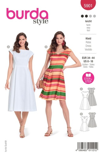Schnittmuster Kleid Burda 5901