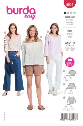 Schnittmuster Bluse Burda 5904
