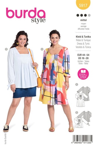Schnittmuster Kleid&Tunika Burda 5917