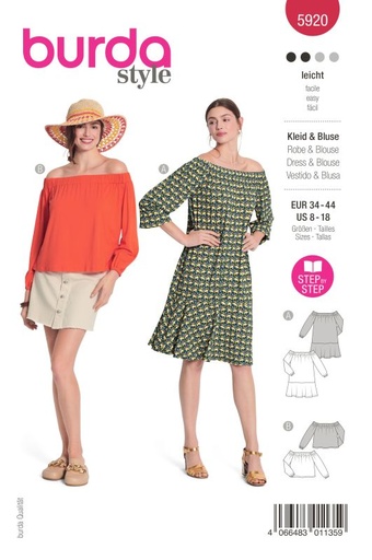 Schnittmuster Kleid&Bluse Burda 5920