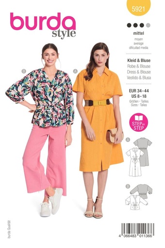 Schnittmuster Kleid&Bluse Burda 5921