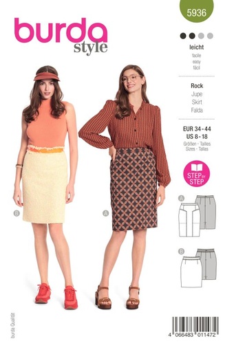 Schnittmuster Rock Burda 5936
