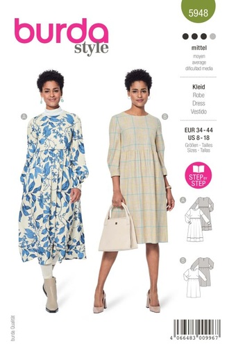 Schnittmuster Kleid Burda 5948