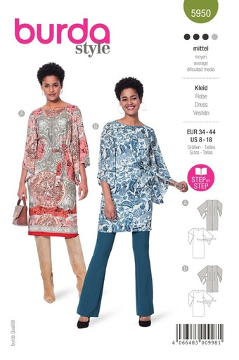 Schnittmuster Kleid Burda 5950
