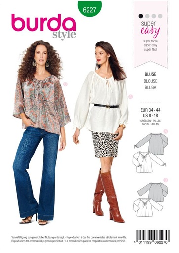 Schnittmuster Tunika Burda 6227
