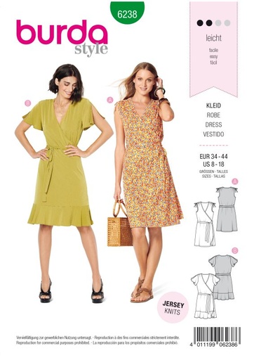Schnittmuster Kleid Burda 6238