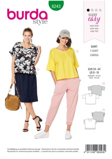 Schnittmuster Shirt Burda 6243