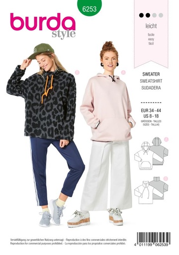 Schnittmuster Shirt Burda 6253