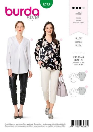 Schnittmuster Bluse Burda 6278